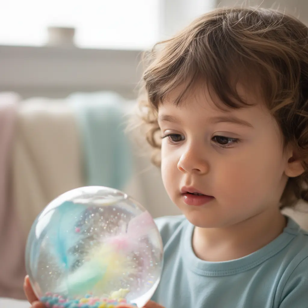Child showing curiosity